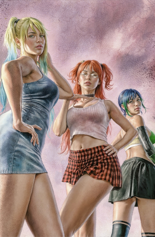 "Lab Brats" - Super Puff Chicks Art Print